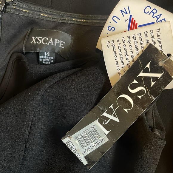 NWT Xscape Black Off The Shoulder Gown - Picture 9 of 11